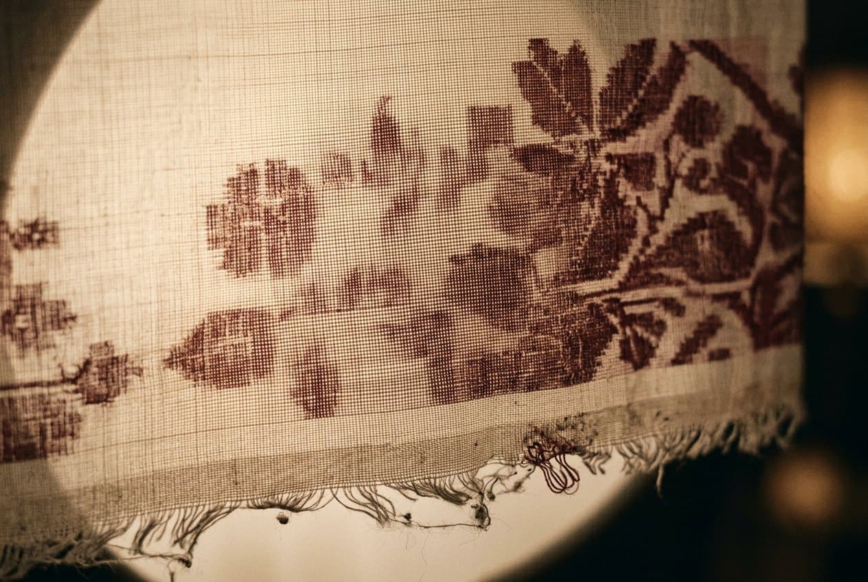 Jamdani muslin, its supplementary-weft motif floating on translucent cotton