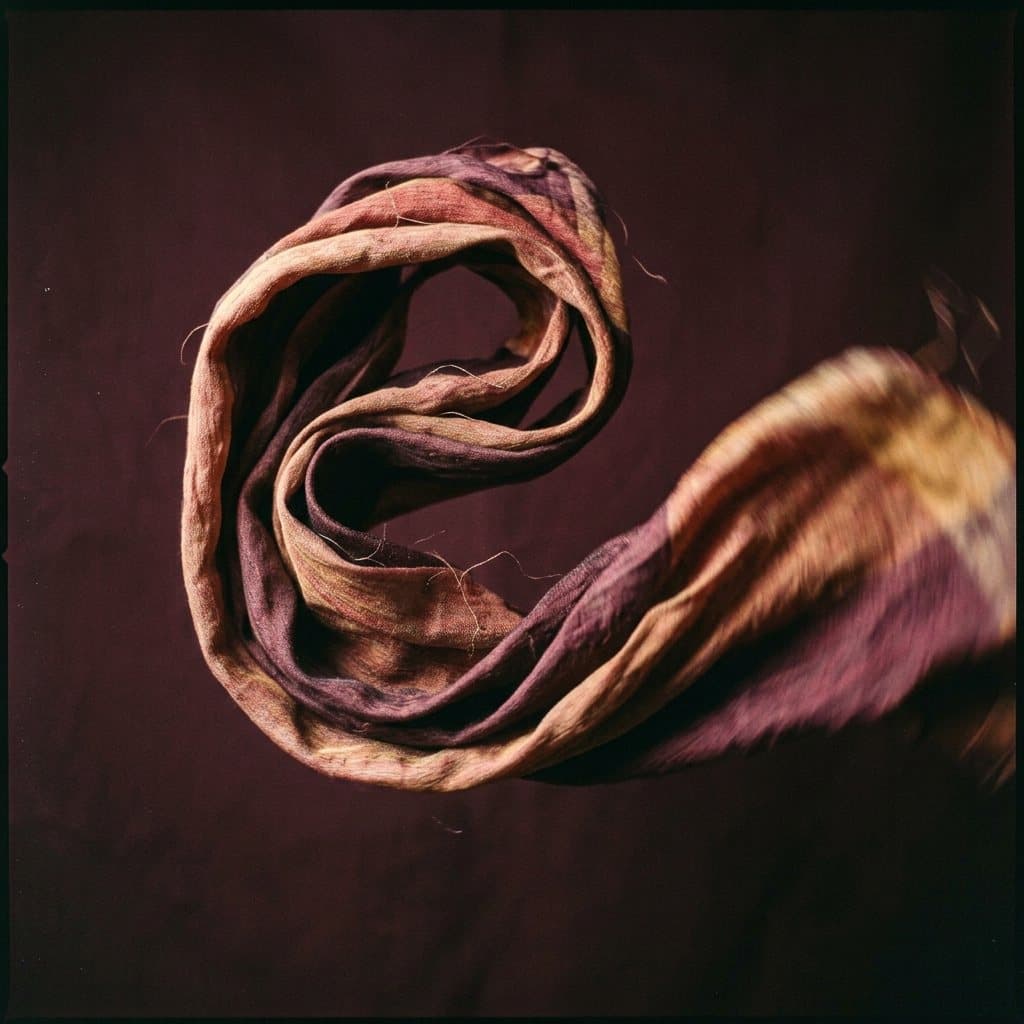 A stack of jewel-toned Indian silks with gold borders